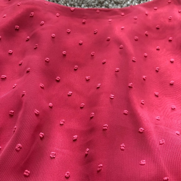 xhilaration coral Swiss Dot spaghetti strap tank - Picture 2 of 7